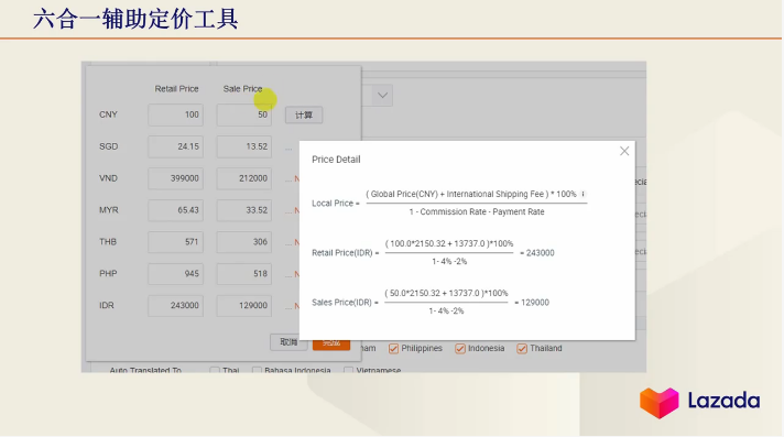 Lazada产品定价怎么算，附产品定价举例说明