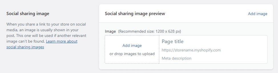 设置Social sharing image(社交分享图片)