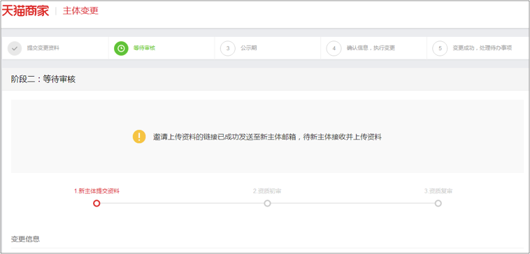 天猫主体变更流程，变更主体需要什么资料