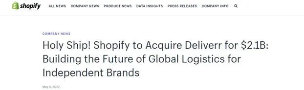 Shopify简化物流模式,与亚马逊竞争加剧